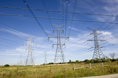 transmission lines in a field